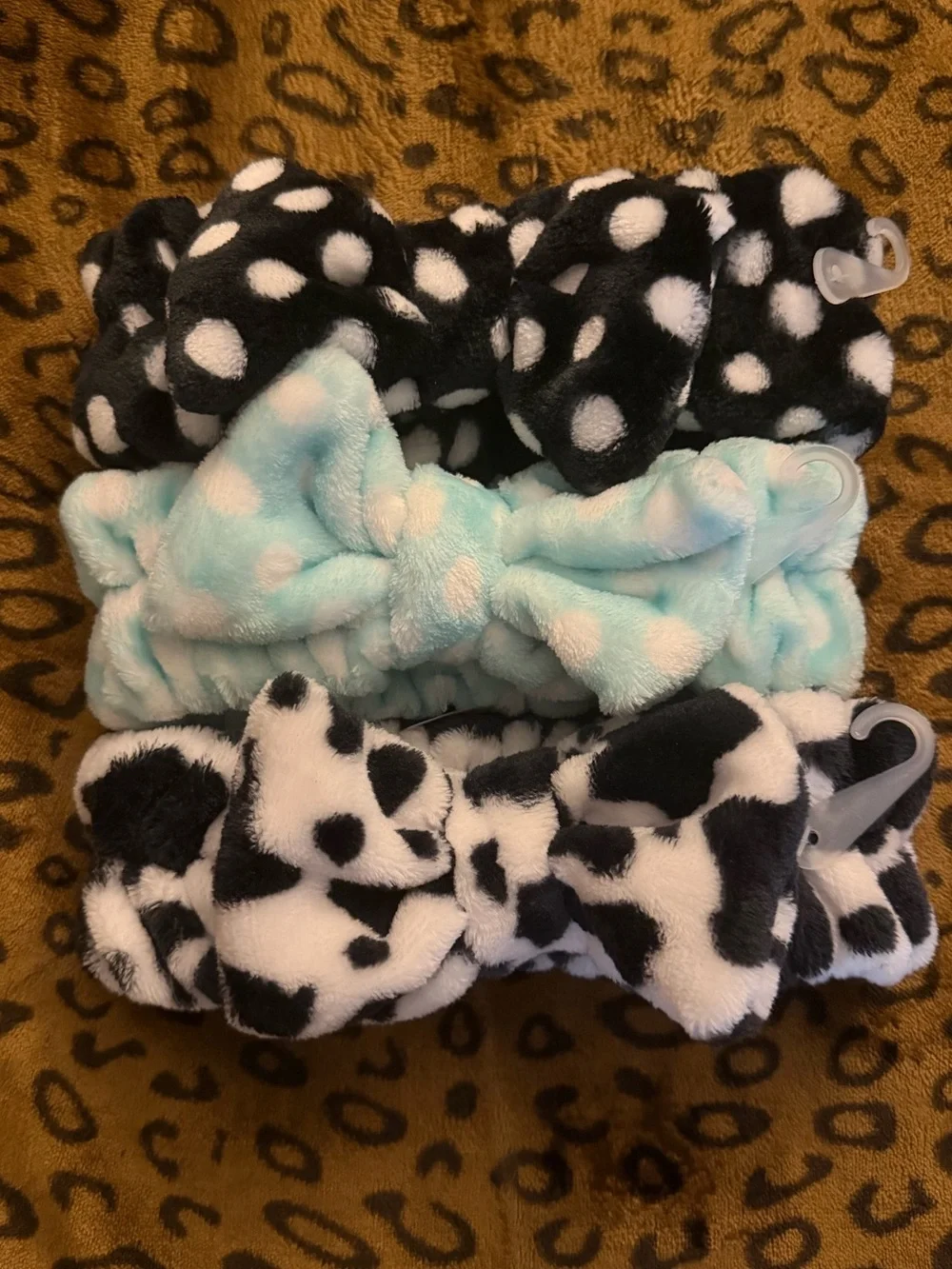 3 Plush Spa Headbands